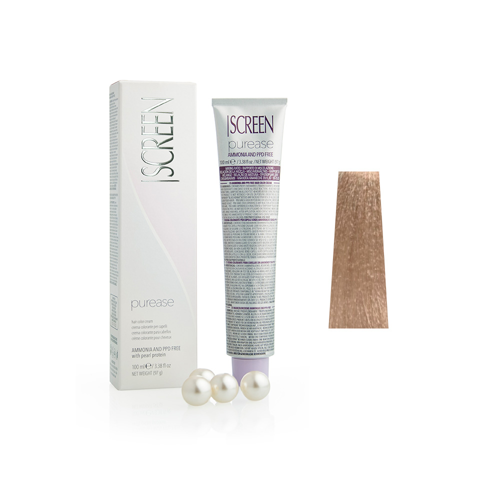 Крем-фарба без аміаку з протеїнами перлів SCREEN Purease 11B (11.32) Beige Рlatinum Вlonde, 100 ml - 1